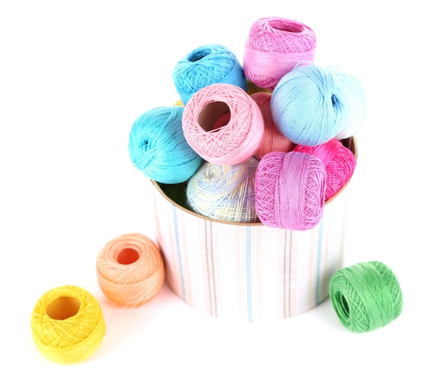 Spools of pastel thread